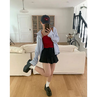 Camisole with shirred cups