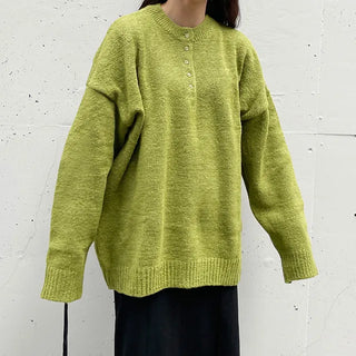 Button-up oversized knit