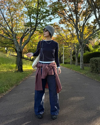 Rib knit beanie
