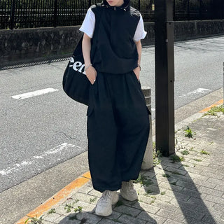 (Unisex) Hooded Anorak Vest
