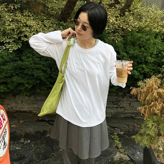 Round Boxy Long-Sleeve T-Shirt