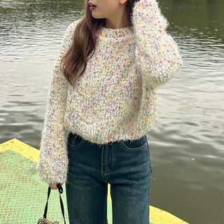 Colorful mixed-color knit