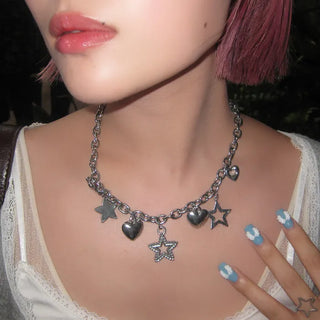 Heart Star Chain Necklace