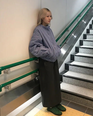 Waist string long skirt