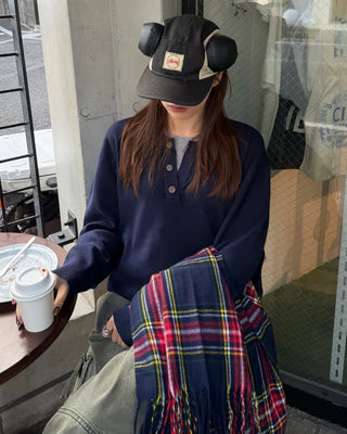 Checkered fringe muffler