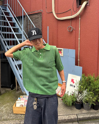 Perforated color knit