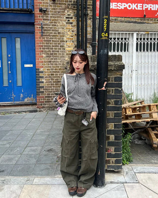 Ribbon tie knit