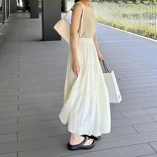 Tiered long skirt