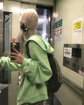 Color Point Zip Hoodie
