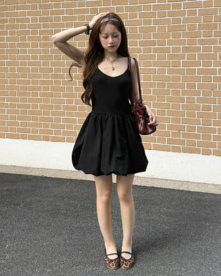 Balloon camisole mini dress