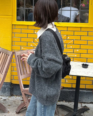 V-neck scarf knit