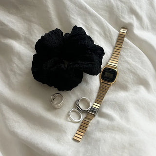 Lace hair scrunchie