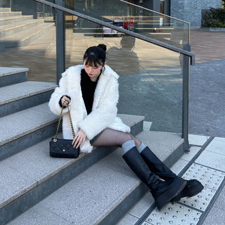 Boa Collar Oversized Jacket