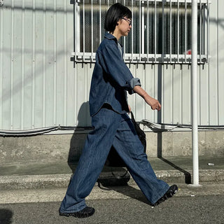 Basic denim color shirt