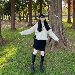 Pleated mini skirt