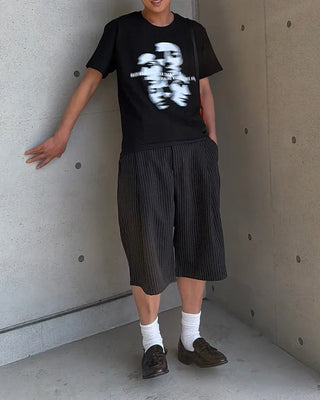 Striped Bermuda shorts