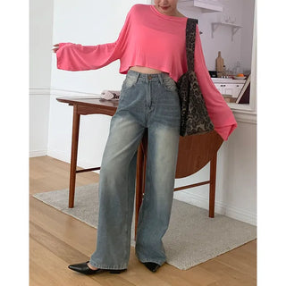 Loose-fit cropped T-shirt