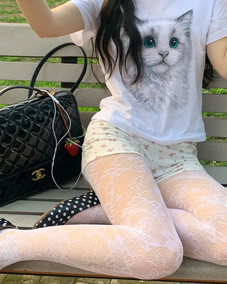 Flower lace shorts
