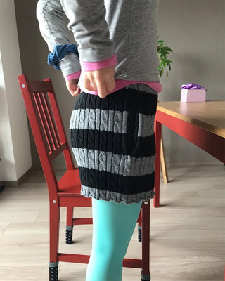 Striped knit shorts