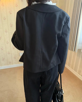 Round collar short jacket