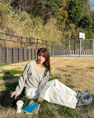 Cotton wide-leg pants