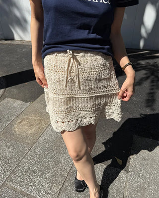 Crochet mini skirt