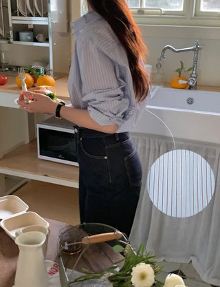 Loose-fit striped shirt