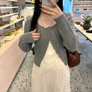 Cable knit cardigan