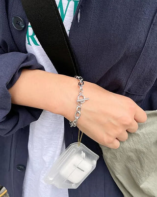 angle buckle chain bracelet