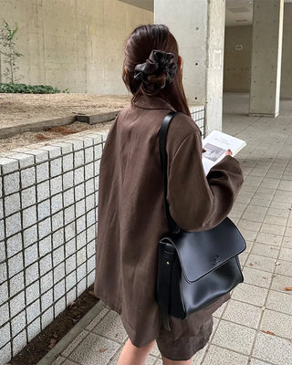 Flap belt shoulder bag