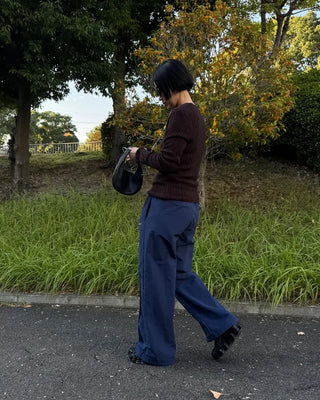 Wool Round Slim Knit