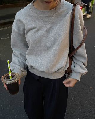 Balloon Cropped Sweatshirt