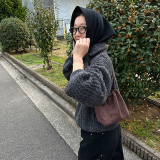 Cable Zipper Cardigan