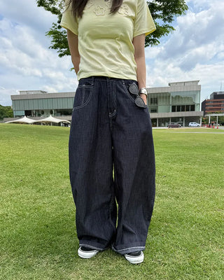 White Stitch Rigid Summer Denim Pants