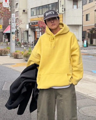 Fleece-lined colored hoodie