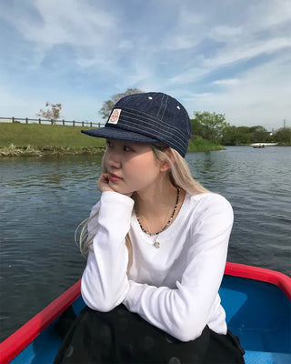 Denim Stitch Camp Cap
