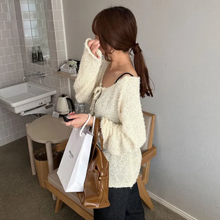 Boucle Double Ribbon Cardigan