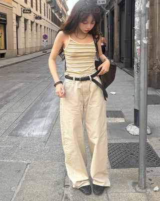 Wide cotton pants