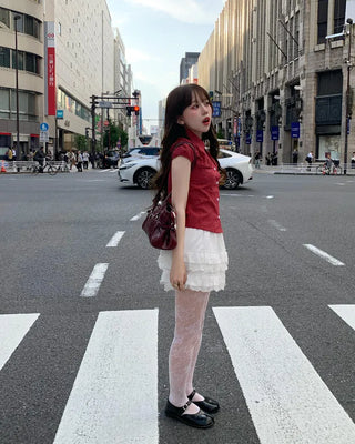 Square buckle shoulder bag