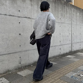 Washed corduroy carpenter pants