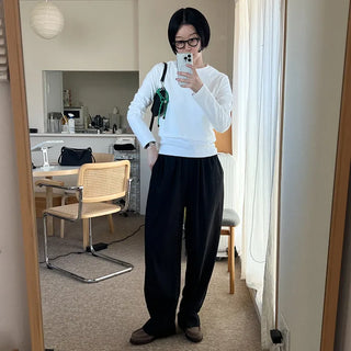 Basic Crop Long T-Shirt