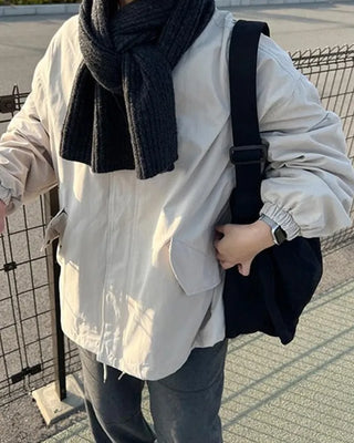 Rib-knit scarf