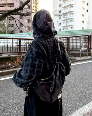 (Unisex) Lulu Check Fleece Hood