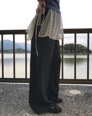 Polka Dot Waist String Pants