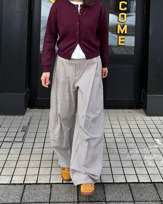 (Unisex) Striped Pintuck Overpants