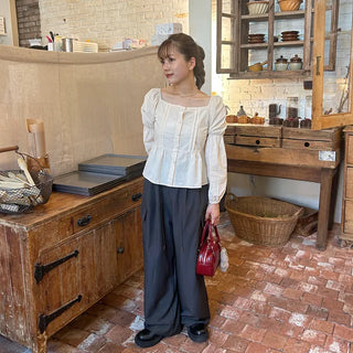 Square neck blouse