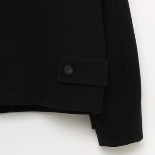 Button-collar half coat