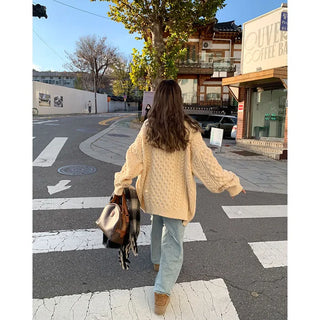 Cable knit oversized fit