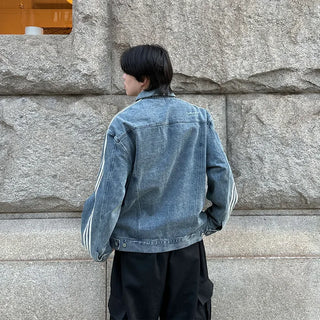 (Unisex) Track Denim Jacket