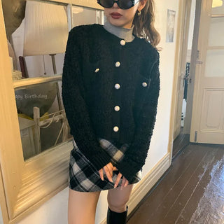 Cross-check mini skirt